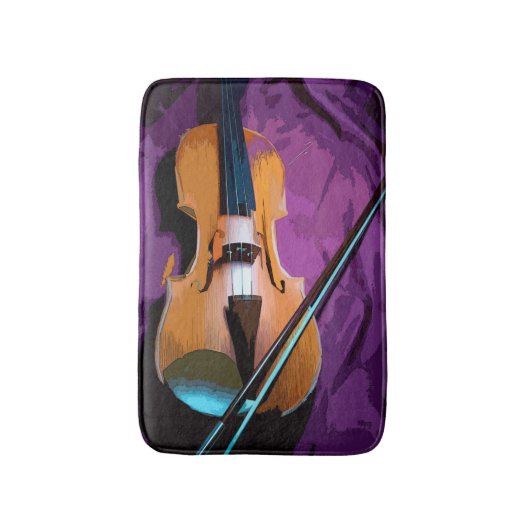 バカラフルス図解入りの、写真付きのマット – Viola バスマット (正面縦)