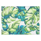 バカラフルナ葉ナとモンステラの熱帯の テーブルクロス (正面(横))