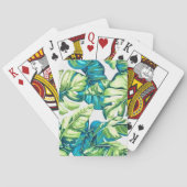 バカラフルナ葉ナとモンステラの熱帯の トランプ (裏面)