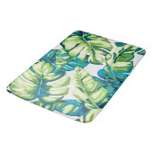 バカラフルナ葉ナとモンステラの熱帯の バスマット (アングル)