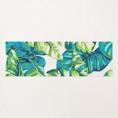 バカラフルナ葉ナとモンステラの熱帯の ヨガマット (裏面(横))