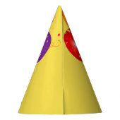 バカラフルルーンバンドル及び紙吹雪誕生日 パーティーハット (裏面)