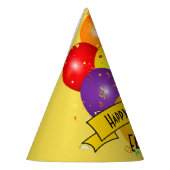 バカラフルルーンバンドル及び紙吹雪誕生日 パーティーハット (左)