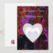 バカラフルレンタインアートフラットホリデーカード シーズンカード (正面/裏面)