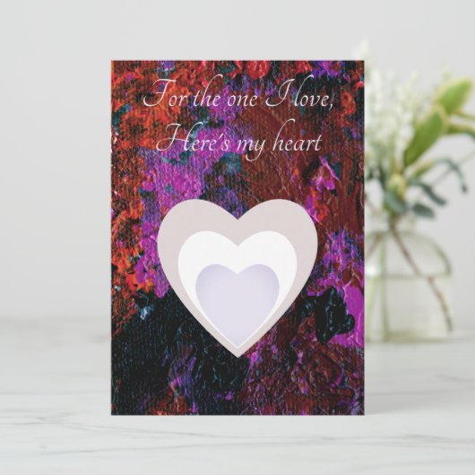 バカラフルレンタインアートフラットホリデーカード シーズンカード (スタンド正面)