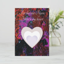 バカラフルレンタインアートフラットホリデーカード