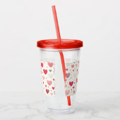 バカラフルンタインハート アクリルタンブラー (左)