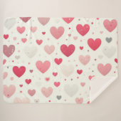 バカラフルンタインハート シェルパブランケット (正面(横))