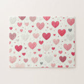 バカラフルンタインハート ジグソーパズル (横)