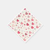 バカラフルンタインハート スタンダードカクテルナプキン (角)