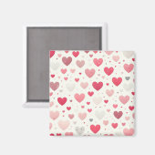 バカラフルンタインハート マグネット (正面/裏面)