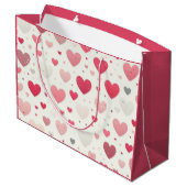 バカラフルンタインハート ラージペーパーバッグ (裏面アングル)