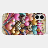 バカラフルンタインハート Case-Mate iPhoneケース (裏面 (横))