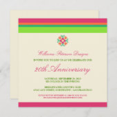 バカラフルンド企業のイベント招待状(明るい赤紫色 招待状 (正面/裏面)