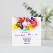 バカラフルンブレラス結婚式招待状 招待状 (スタンド正面)