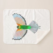 バカラフル飛んでいるードシェルパ毛布 シェルパブランケット (正面(横))