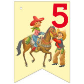 バカルーカウボーイエイジ誕生日パーティーを追加 バンティングフラッグ (第1の旗)