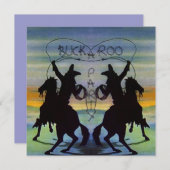 バカロ―の誕生日パーティー招待状 〜 簡単にカスタマイズできます 招待状 (正面/裏面)