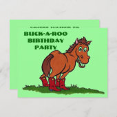 バカロ―の誕生日パーティー招待状 〜 簡単にカスタマイズできます 招待状 (正面/裏面)