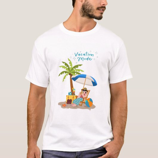 バカンスモード 楽しい 夏 Tシャツ (正面)