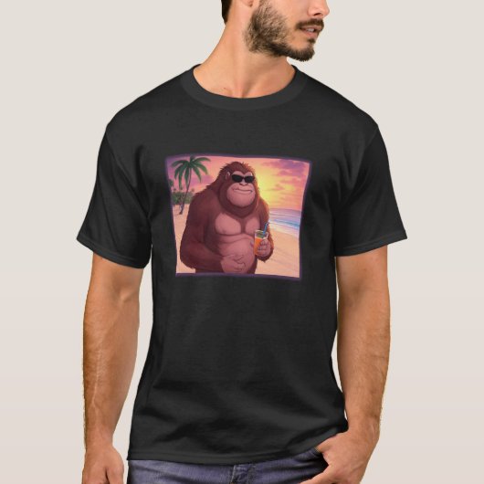 バカンス中のサスクワッチ 楽しい Tシャツ (正面)