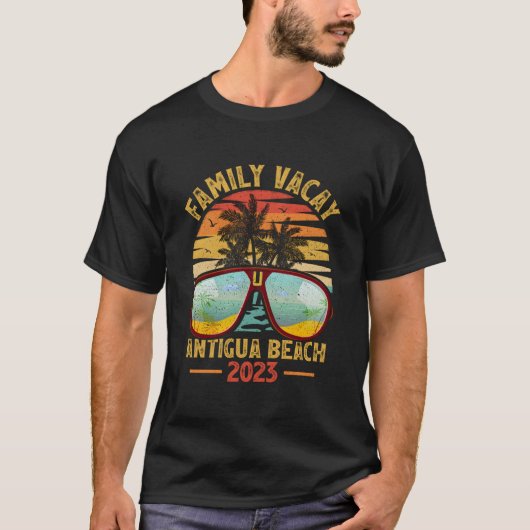 バカンス2023 バブーダ アンティグア ビーチ Tシャツ (正面)
