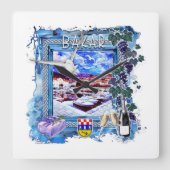 バカール スクエア壁時計 (正面)