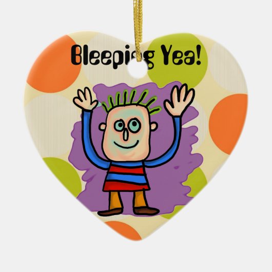 バカ野郎!クリスマス装飾 セラミックオーナメント (正面)