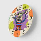 バカ野郎！壁時計 ラウンド壁時計 (傾斜)