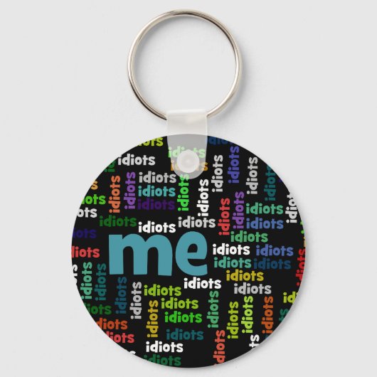 バカ集団に完全に囲まれる キーホルダー (正面)