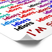 バカ集団に完全に囲まれる ポスター (角)