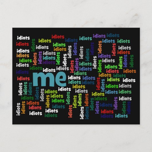 バカ集団に完全に囲まれる ポストカード (正面)