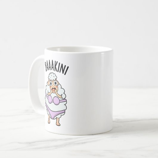 バキニビキおもしろいニプン コーヒーマグカップ (正面左)