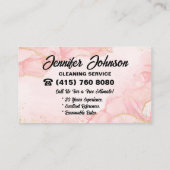 バキュームビジネスカード清掃レディ 名刺 (裏面)