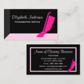 バキュームピンクガーリーとブラックハウスキーピングサービス 名刺 (正面/裏面)