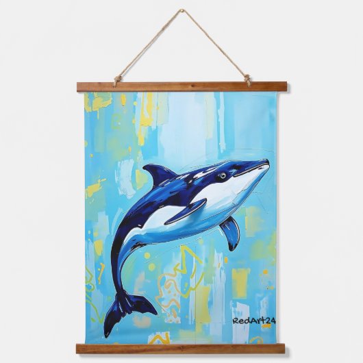バキータの壁掛けアート – 絶滅危惧の海のネズミ 吊り下げ型タペストリー (正面)