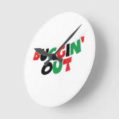バギンアウト ラウンド壁時計 (傾斜)