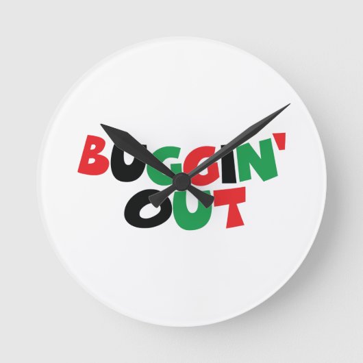 バギンアウト ラウンド壁時計 (正面)