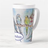 バギー仲間バードウォーター絵を描カラーのバードメンズ カフェラテマグ (右アングル)