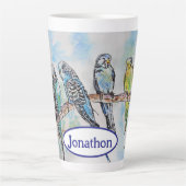 バギー仲間バードウォーター絵を描カラーのバードメンズ カフェラテマグ (正面)