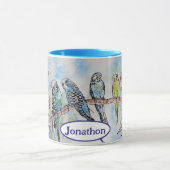 バギー仲間バードウォーター絵を描カラーのバードメンズ マグカップ (中央)