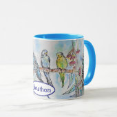 バギー仲間バードウォーター絵を描カラーのバードメンズ マグカップ (正面右)