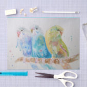 バギー水絵画色の鳥お洒落類 薄葉紙 (クラフト)