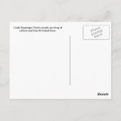 バクとDoeのクロシカ鹿の絵 ポストカード (裏面)