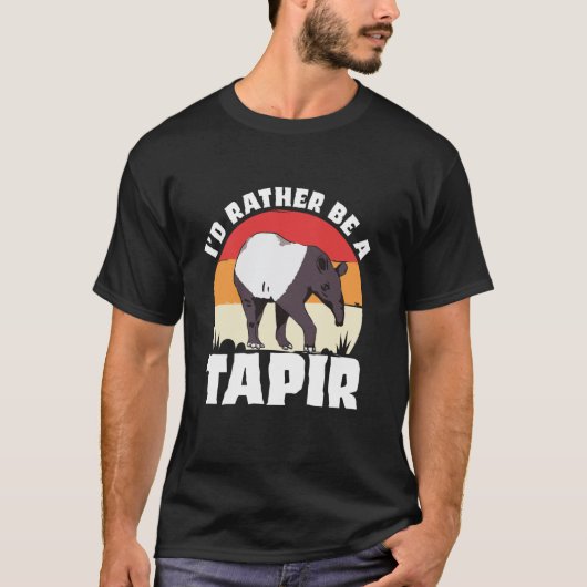 バクになりたい 動物学 動物学者 生物学者 Tシャツ (正面)