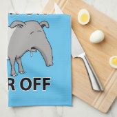 バクのかわいく、おもしろいなバク キッチンタオル (四つ折り)