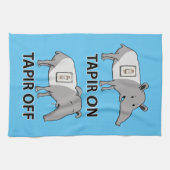 バクのかわいく、おもしろいなバク キッチンタオル (横)