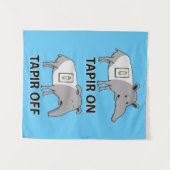 バクのかわいく、おもしろいなバク タペストリー (正面(横))