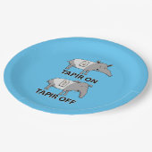 バクのかわいく、おもしろいなバク ペーパープレート (アングル)