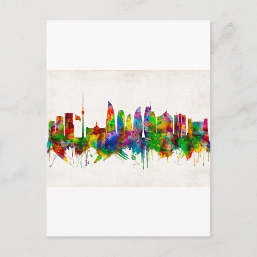 バクアゼルバイジャンスカイライン シーズンポストカード (正面)